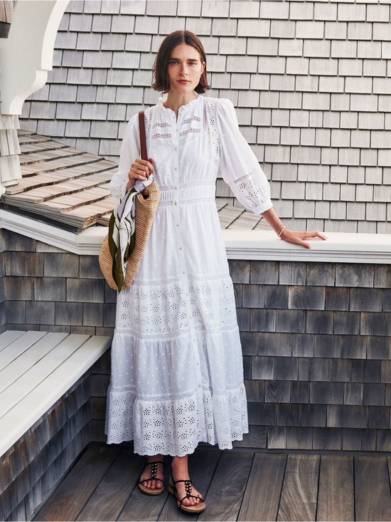 Vineyard Vines Dresses & Skirts - NWT Vineyard Vines White Eyelet Tiered Maxi Dress